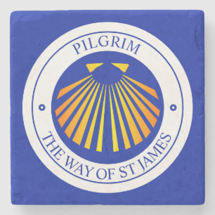 Camino Santiago de Compostela pilgrims Stone Coaster