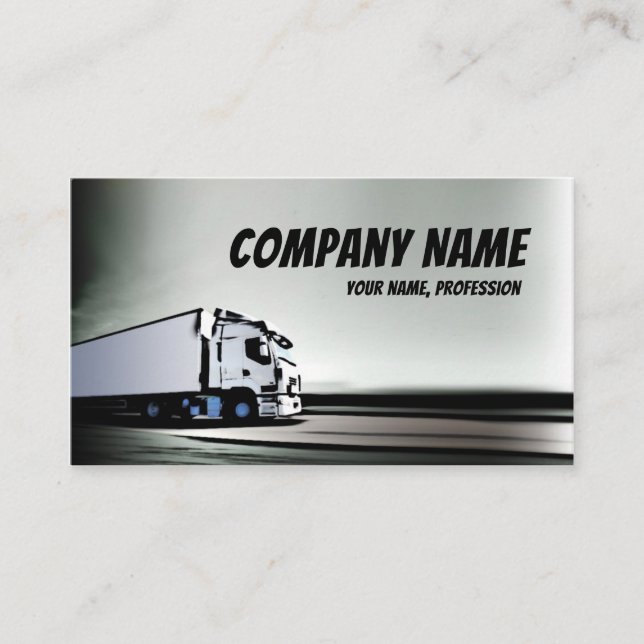 Camion blanc et noir simple sur la carte routière (Devant)