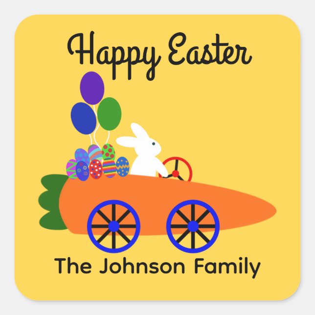 Camion Bunny Riding Carotte Voiture #3 Stickers (Devant)