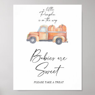 Camion citrouille - les bébés sont une affiche dou