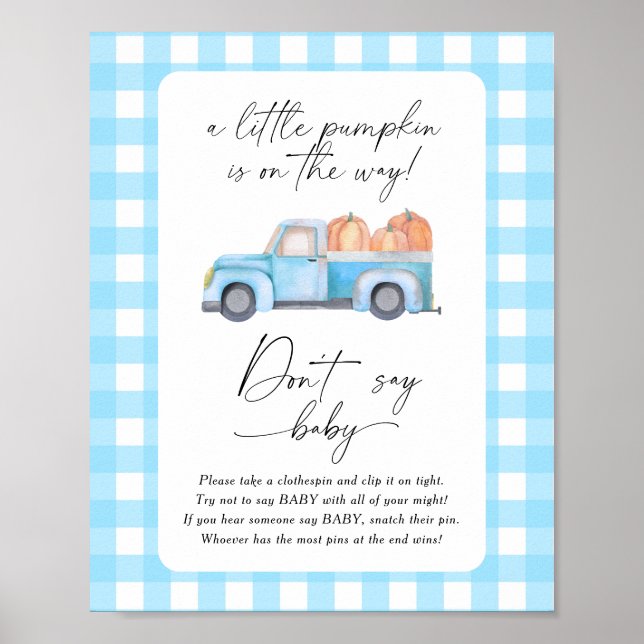 Camion citrouille - Ne pas dire Poster bébé (Devant)