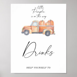 Camion citrouille - Poster des boissons