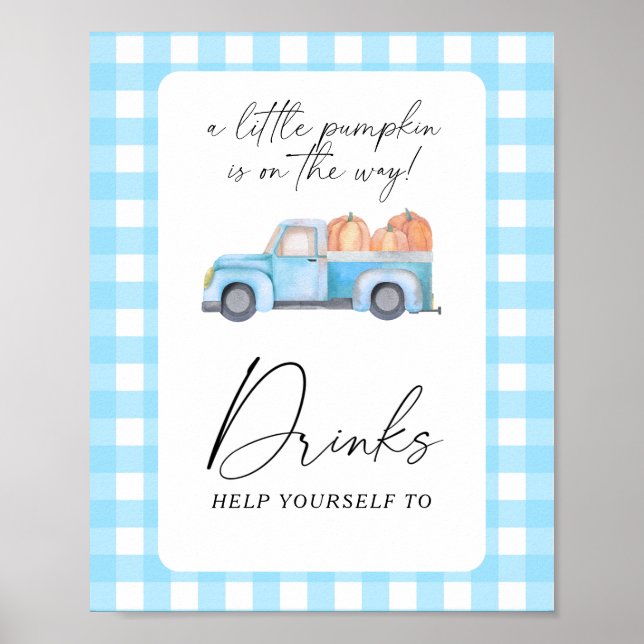 Camion citrouille - Poster des boissons (Devant)
