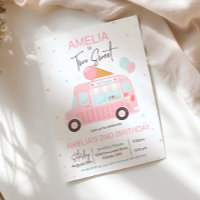 Camion Crème de glace Invitation Anniversaire