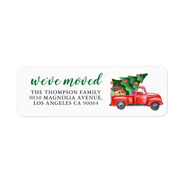 Camion d'arbre de Noël Nous avons déménagé Holiday (Devant)
