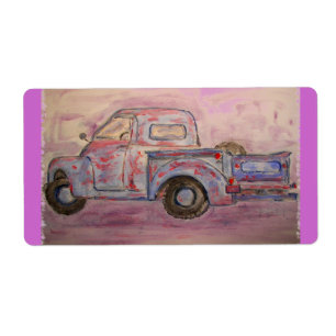 camion de patine bleue antique