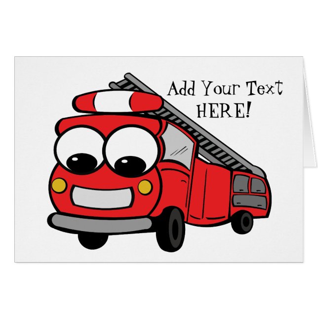 Camion de pompiers - carte (Devant horizontal)