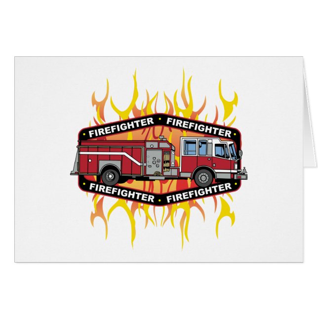 Camion de pompiers de sapeur-pompier (Devant horizontal)