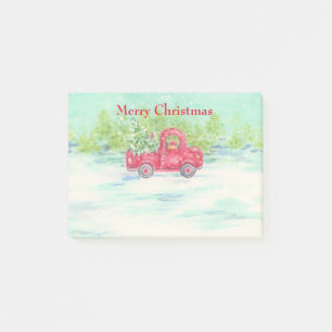 Camion de ramassage rouge de Noël Post-it Note Pad