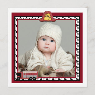 Camion d'incendie - Faire-part de naissance photo