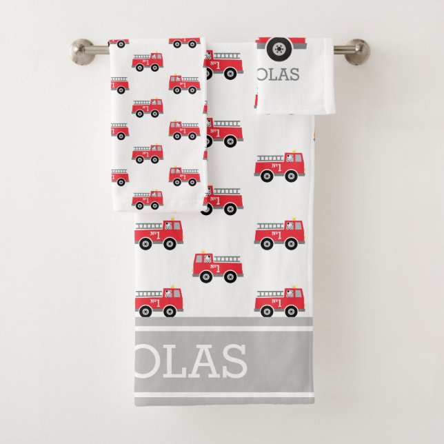 Camion d'incendie personnalisé pour enfants (En situation)