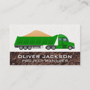 Camion Green Dumb Carte de visite du sol