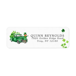 Camion Little Leprechaun   Étiquette d'adresse de 