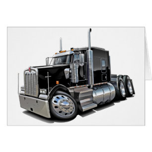 Camion noir de Kenworth w900