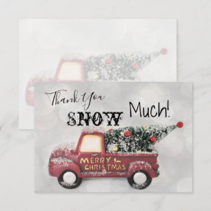 Camion Rouge Arbre de Noël Merci neige beaucoup ca