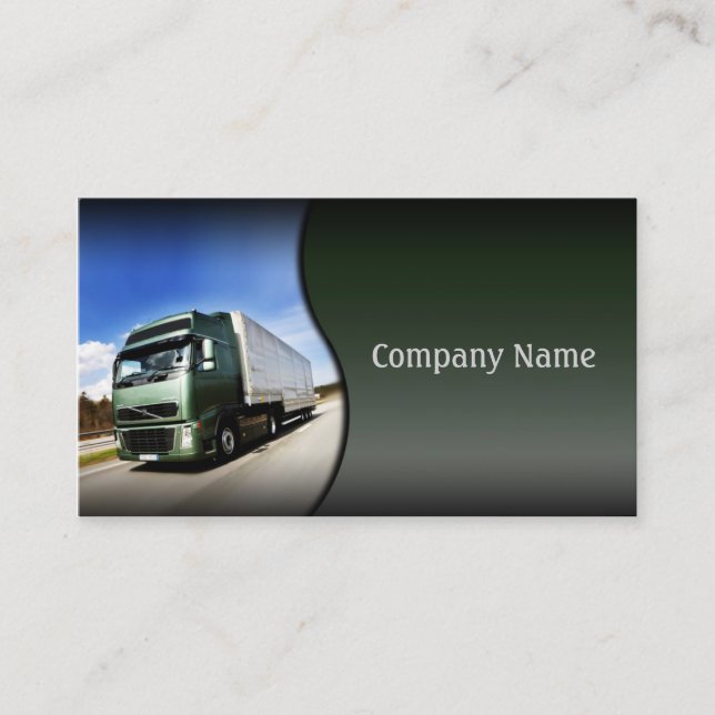 Camion Vert Sur La Carte Routière (Devant)