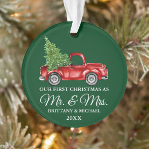 Camion vintage Premier Noël M. et Mme Green