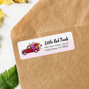 Camion Vintage rouge & Fleurs Jote Adresse de reto