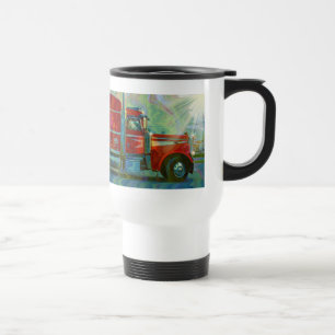 CAMIONS BIG RIG CAMION ARRÊTER LA MUG DE VOYAGE