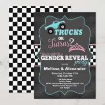 Camions ou Tiaras Genre Reveillez les invitations