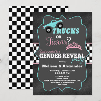 Camions ou Tiaras Genre Reveillez les invitations