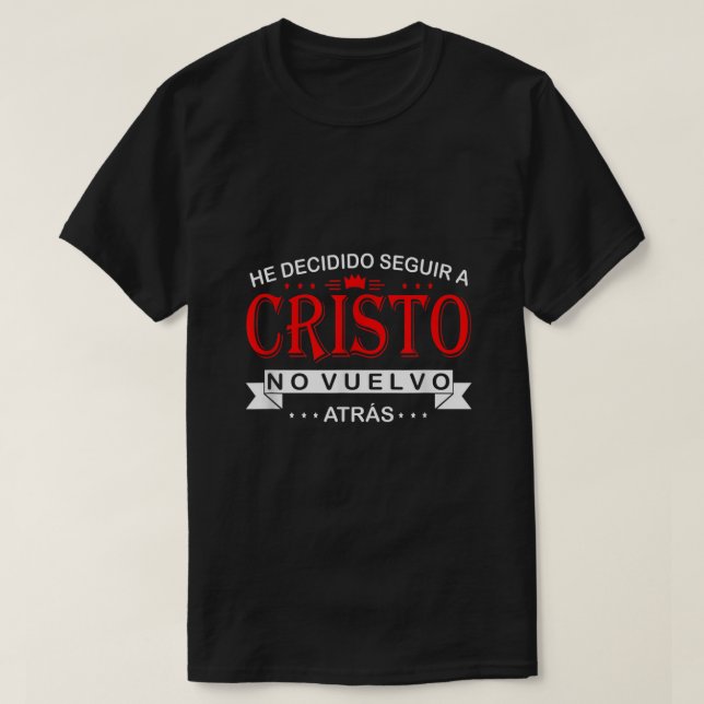 camisas cristianas en espanol Spanish christian sh T-Shirt (Design Front)