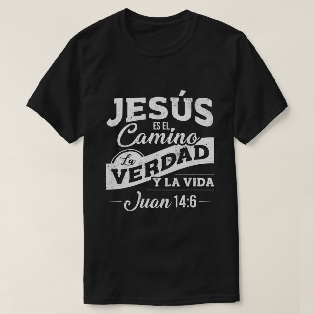 Camisas de Jesus con versiculos de la Biblia  T-Shirt (Design Front)