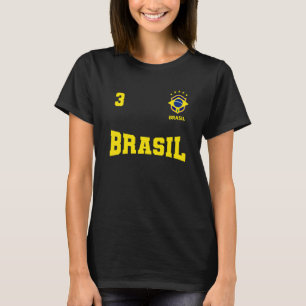 Camiseta do Brasil 2022 Azul número 3 T-Shirt