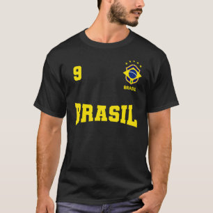 Camiseta do Brasil 2022 Azul número 9 T-Shirt