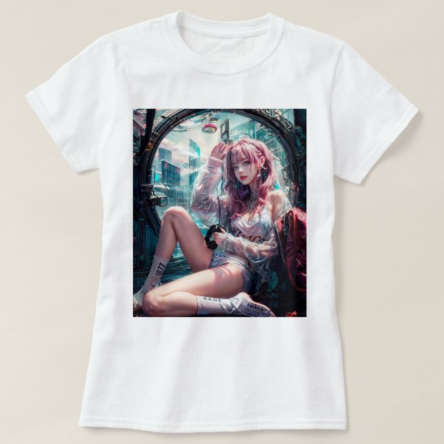 Camiseta garota do futuro T-Shirt (Design Front)