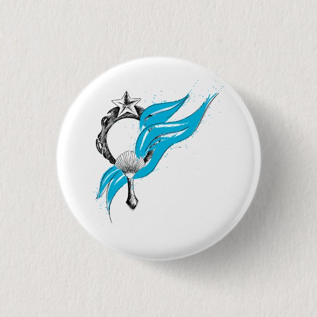 Camiseta Iemanja 1 Inch Round Button (Front)