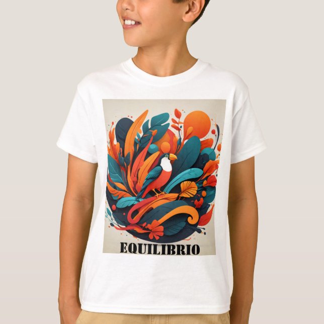 Camiseta Infantil Arte Simbólico Equilibrio T-Shirt (Front)