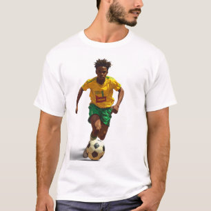 Camiseta Jogador de Futebol Brasileiro Design Esp T-Shirt