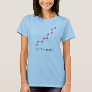 Camiseta rosa huellas T-Shirt