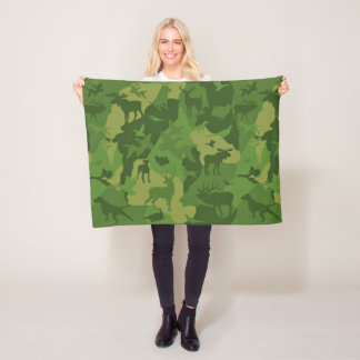 Cammo 2/camoflauge/deer/elk/moose/hunting dog fleece blanket