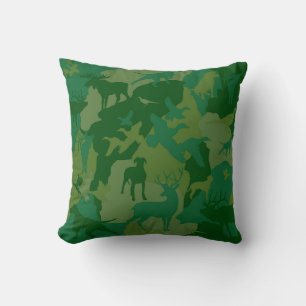 Cammo/camoflauge3/deer/elk/moose/hunting dog throw pillow