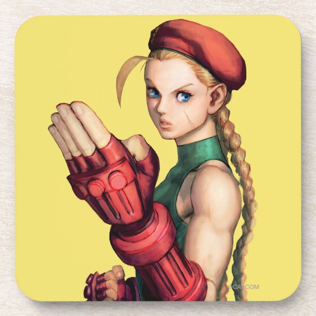 Cammy With Hand Up Coaster (Front)