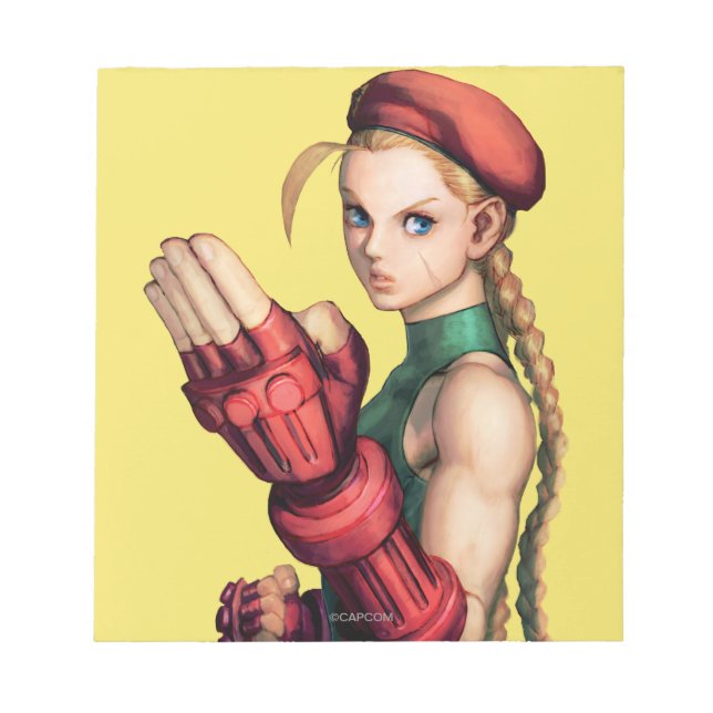 Cammy With Hand Up Notepad (Front)