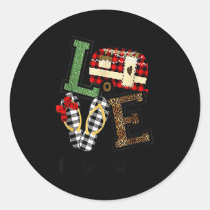 Camng Love Christmas Mamaw Camng Rv Classic Round Sticker