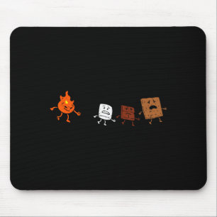 Camng Smores Running Fire Funny Group Hug Men Wome Mouse Pad