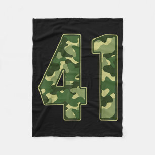 Camo #41 Jersey Number 41 Uniform Fan Favorite Pla Fleece Blanket
