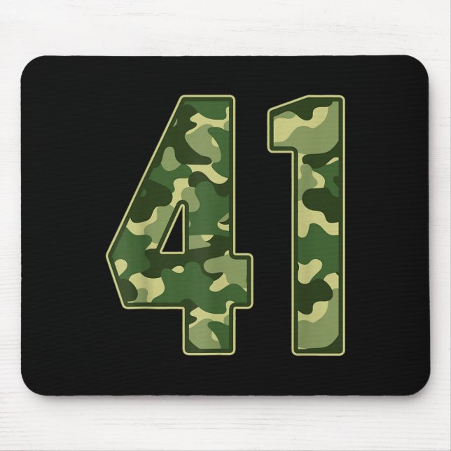Camo #41 Jersey Number 41 Uniform Fan Favorite Pla Mouse Pad (Front)