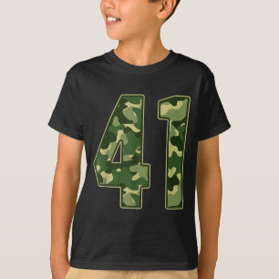 Camo #41 Jersey Number 41 Uniform Fan Favorite Pla T-Shirt