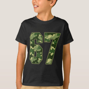 Camo #67 Jersey Number 67 Uniform Fan Favorite Pla T-Shirt