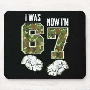 Camo 7 Year Old Birthday I Was 6 Now I'm 7 67 Funn Mouse Pad