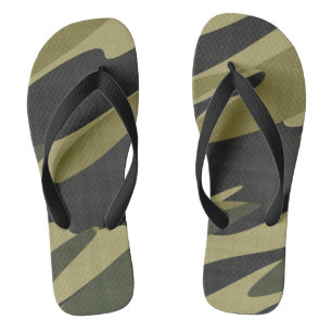 Camo abstract flip flops
