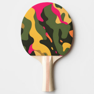 Camo Abstract Ping Pong Paddle