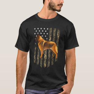 Camo American Flag Belgian Tervuren 4th Of July Us T-Shirt