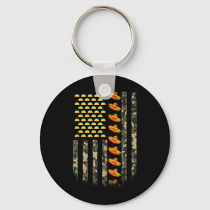 Camo American Flag Camouflage Cinco De Mayo Sombre Keychain
