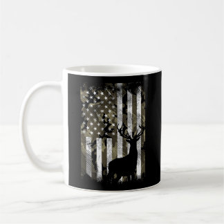 Camo American Flag Deer Hunter Hunting Coffee Mug